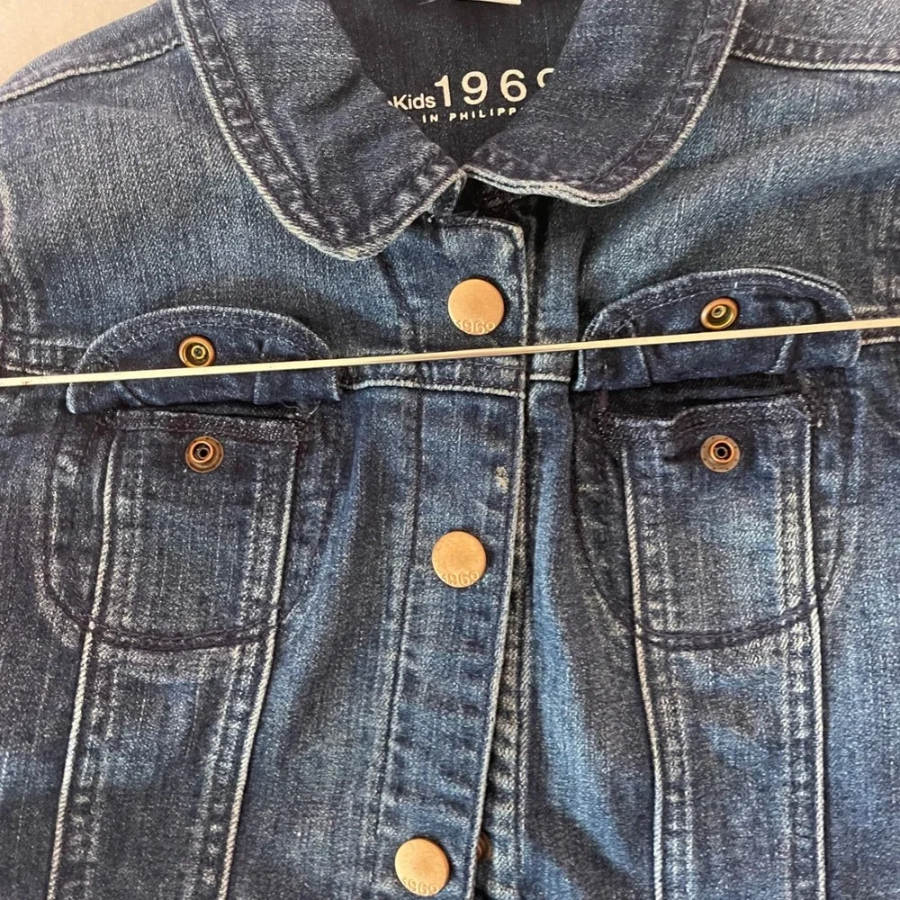 GapKids 1969 Girls Dark Wash Denim‎ Trucker Jacket Size L Large 527882-00